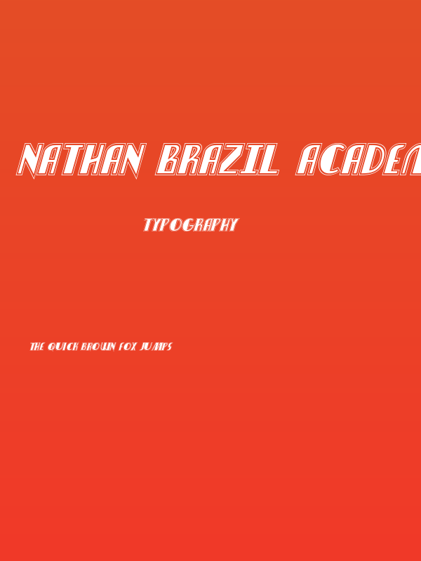 Nathan Brazil Academy Italic Poster