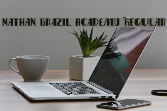 Nathan Brazil Academy Regular Font examples