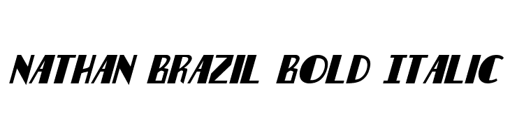 Nathan Brazil Bold Italic  Fuentes Gratis Descargar