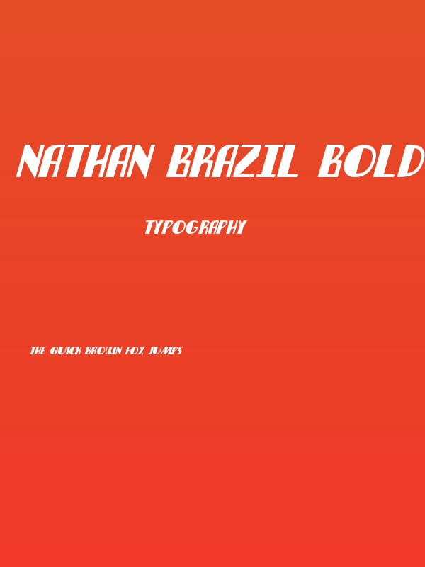 Nathan Brazil Bold Italic Poster
