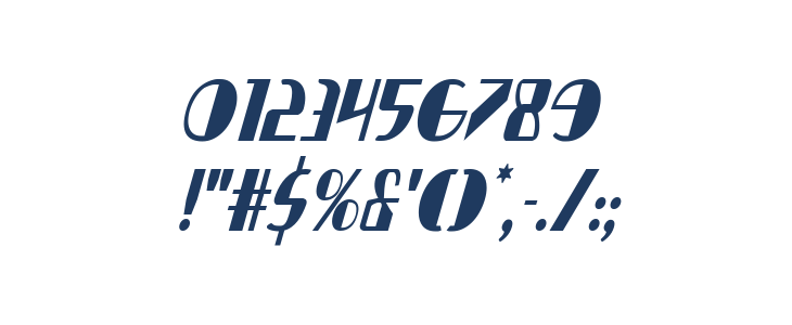 Nathan Brazil Condensed Italic Other Characters