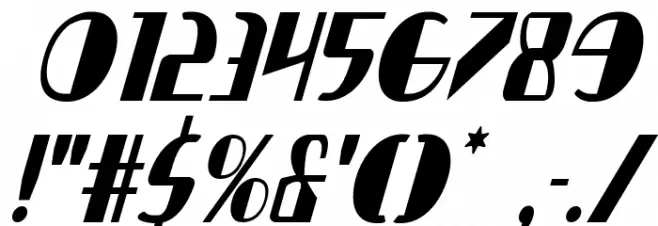 Nathan Brazil Condensed Italic Font OTHER CHARS