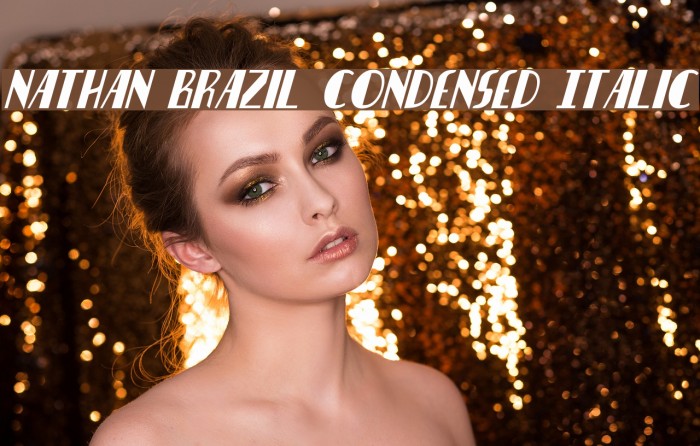 Nathan Brazil Condensed Italic Example 1