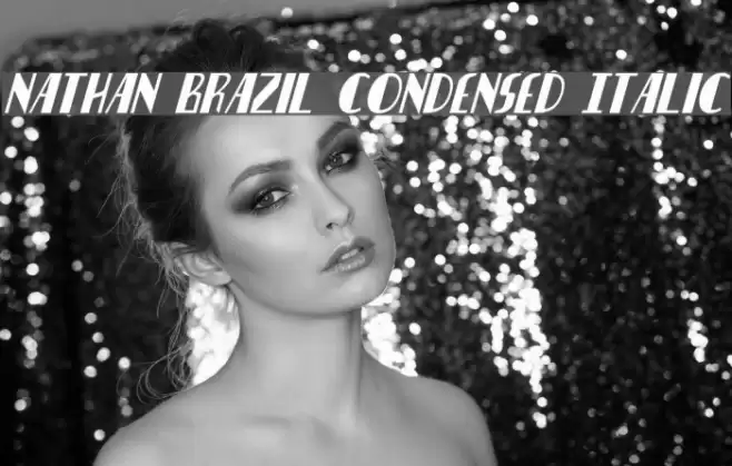 Nathan Brazil Condensed Italic Font examples