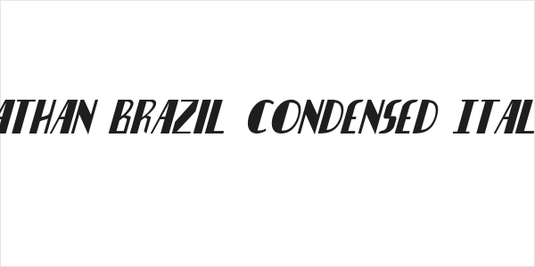 Nathan Brazil Condensed Italic Logo