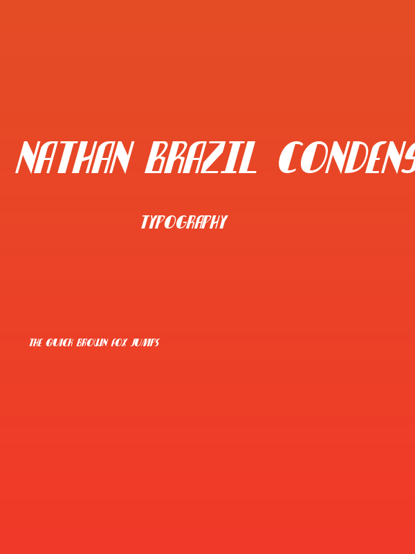 Nathan Brazil Condensed Italic Poster