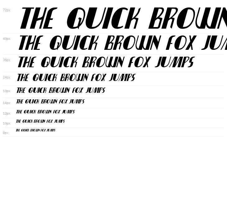 Nathan Brazil Condensed Italic Waterfall