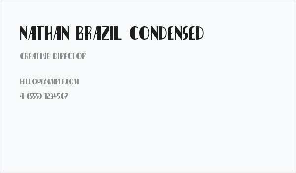 Nathan Brazil Condensed Business Card