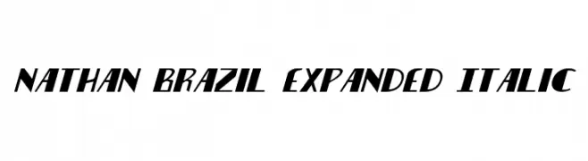 Nathan Brazil Expanded Italic  Frei Schriftart Herunterladen