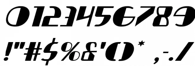 Nathan Brazil Expanded Italic Font OTHER CHARS