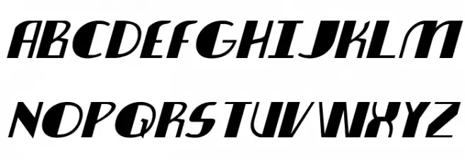 Nathan Brazil Expanded Italic 字体 大写