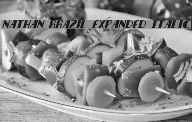 Nathan Brazil Expanded Italic Font examples