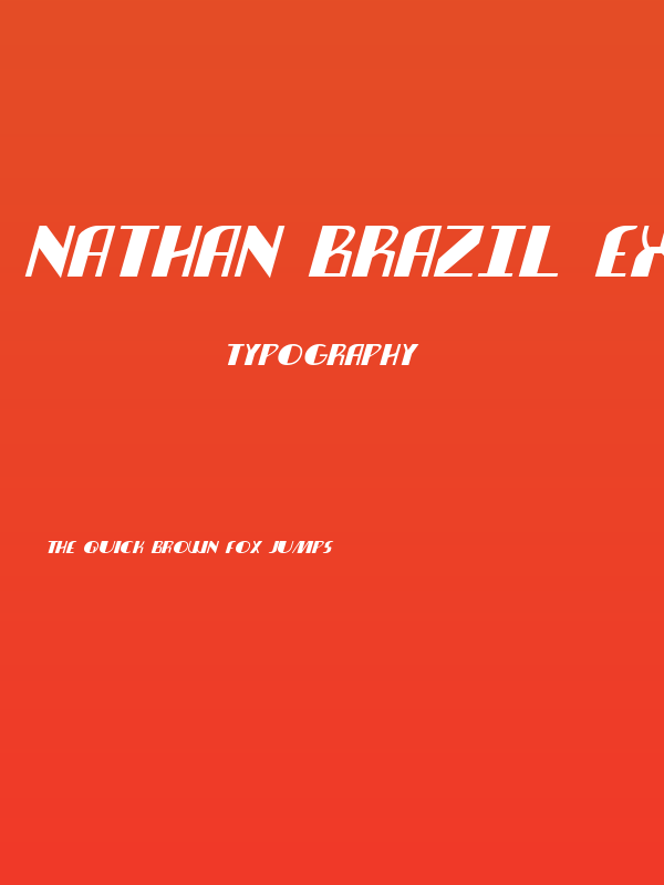 Nathan Brazil Expanded Italic Poster