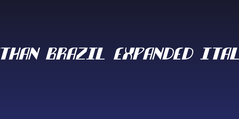 Nathan Brazil Expanded Italic Social Header