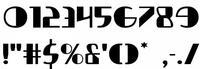 Nathan Brazil Expanded Font OTHER CHARS