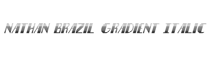Nathan Brazil Gradient Italic  Frei Schriftart Herunterladen