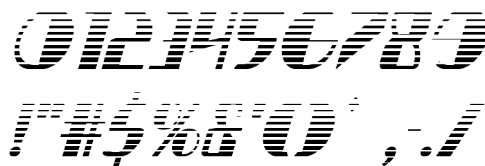 Nathan Brazil Gradient Italic Font OTHER CHARS