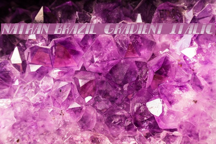 Nathan Brazil Gradient Italic Font examples