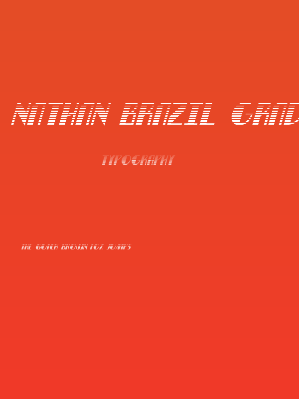 Nathan Brazil Gradient Italic Poster