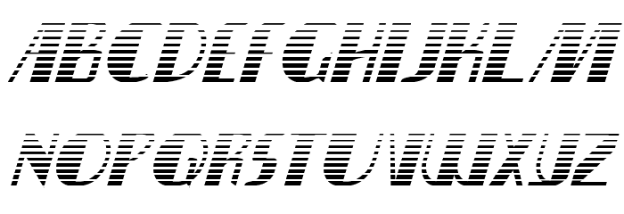 Nathan Brazil Gradient Italic Font LOWERCASE