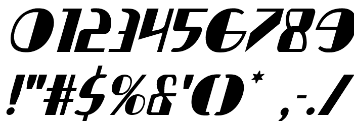 Nathan Brazil Italic Font OTHER CHARS