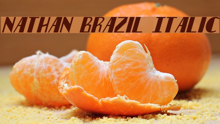 Nathan Brazil Italic Font examples