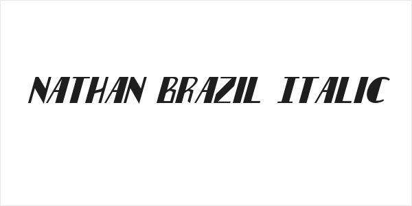 Nathan Brazil Italic Logo