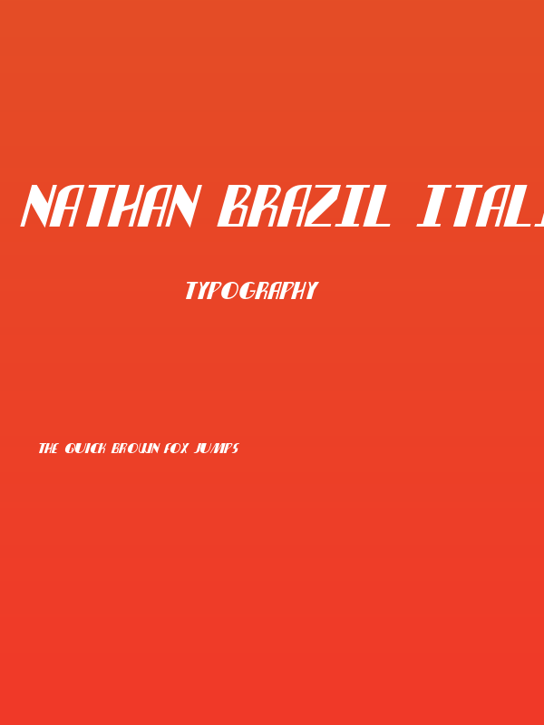 Nathan Brazil Italic Poster