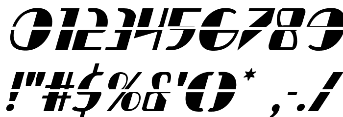Nathan Brazil Laser Italic Font OTHER CHARS