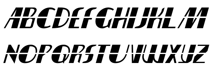 Nathan Brazil Laser Italic Font LOWERCASE