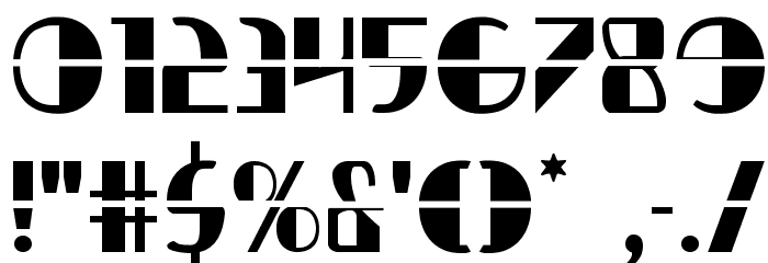 Nathan Brazil Laser Regular Font OTHER CHARS