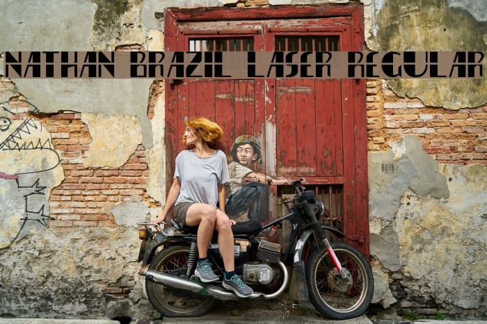 Nathan Brazil Laser Regular Font examples