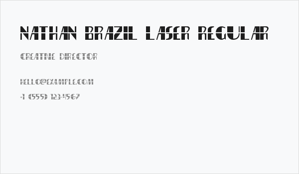 Nathan Brazil Laser Regular Business Card
