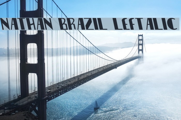 Nathan Brazil Leftalic Font examples