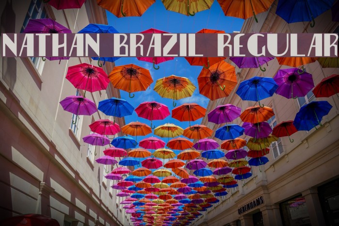 Nathan Brazil Regular Font examples