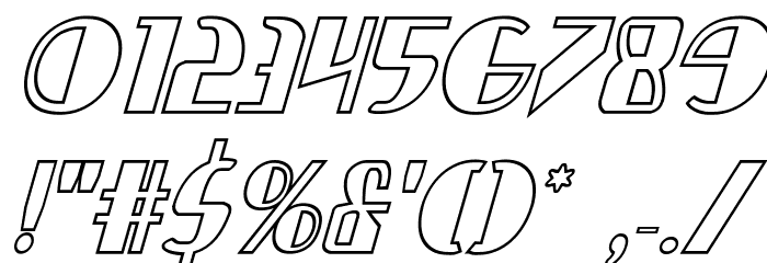 Nathan Brazil Shadow Italic Font OTHER CHARS