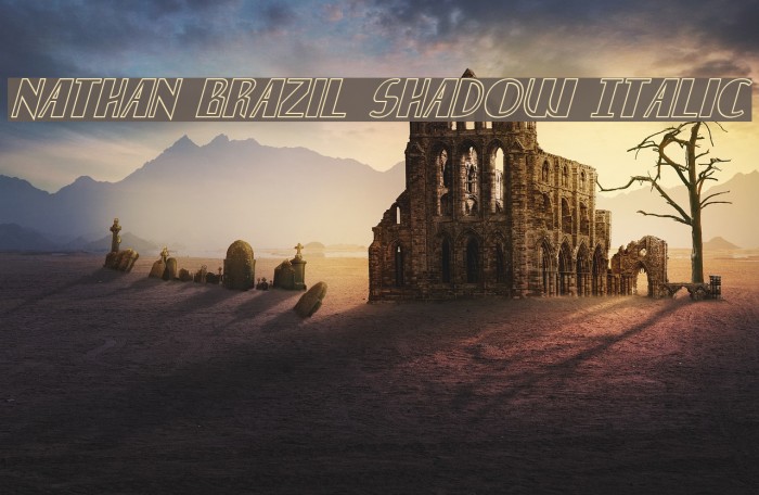 Nathan Brazil Shadow Italic Font examples