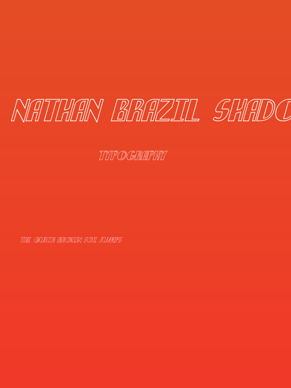 Nathan Brazil Shadow Italic Poster
