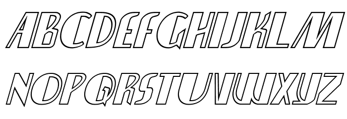 Nathan Brazil Shadow Italic Font LOWERCASE