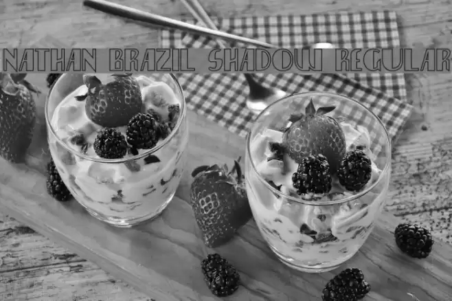 Nathan Brazil Shadow Regular Font examples