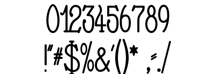 Nathan Condensed Regular Font OTHER CHARS