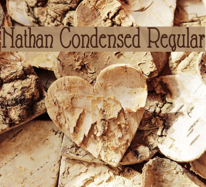 Nathan Condensed Regular Font examples