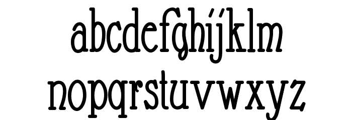 Nathan Condensed Regular Font LOWERCASE