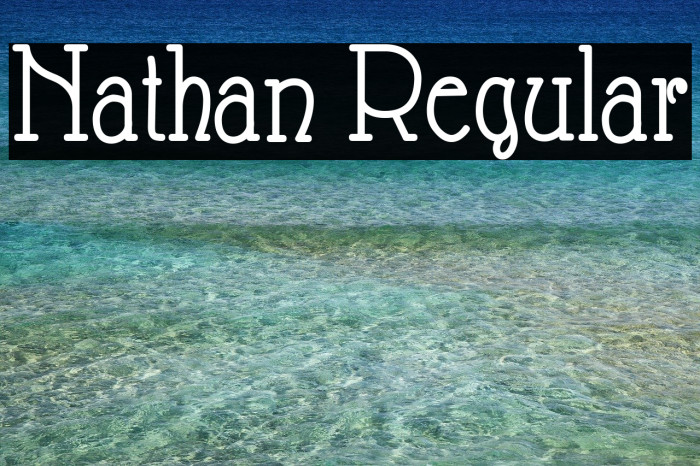 Nathan Regular Font examples