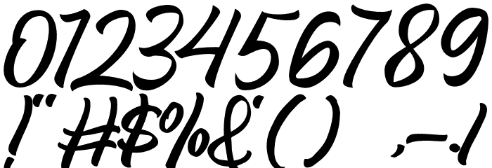 Nathan Script Font OTHER CHARS