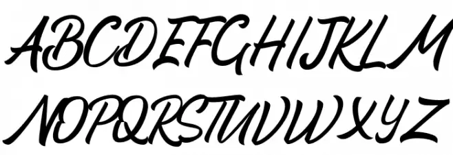 Nathan Script 字体 大写