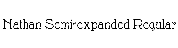 Nathan Semi-expanded Regular Font
