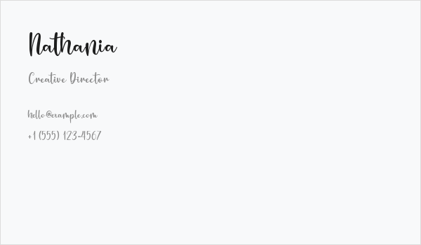 Nathania Business Card
