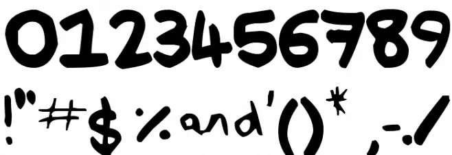 Nathan's Notations Font OTHER CHARS