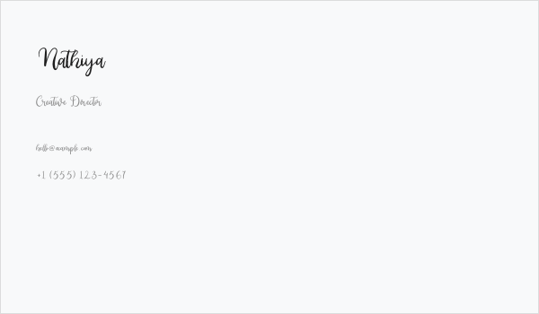 Nathiya Business Card